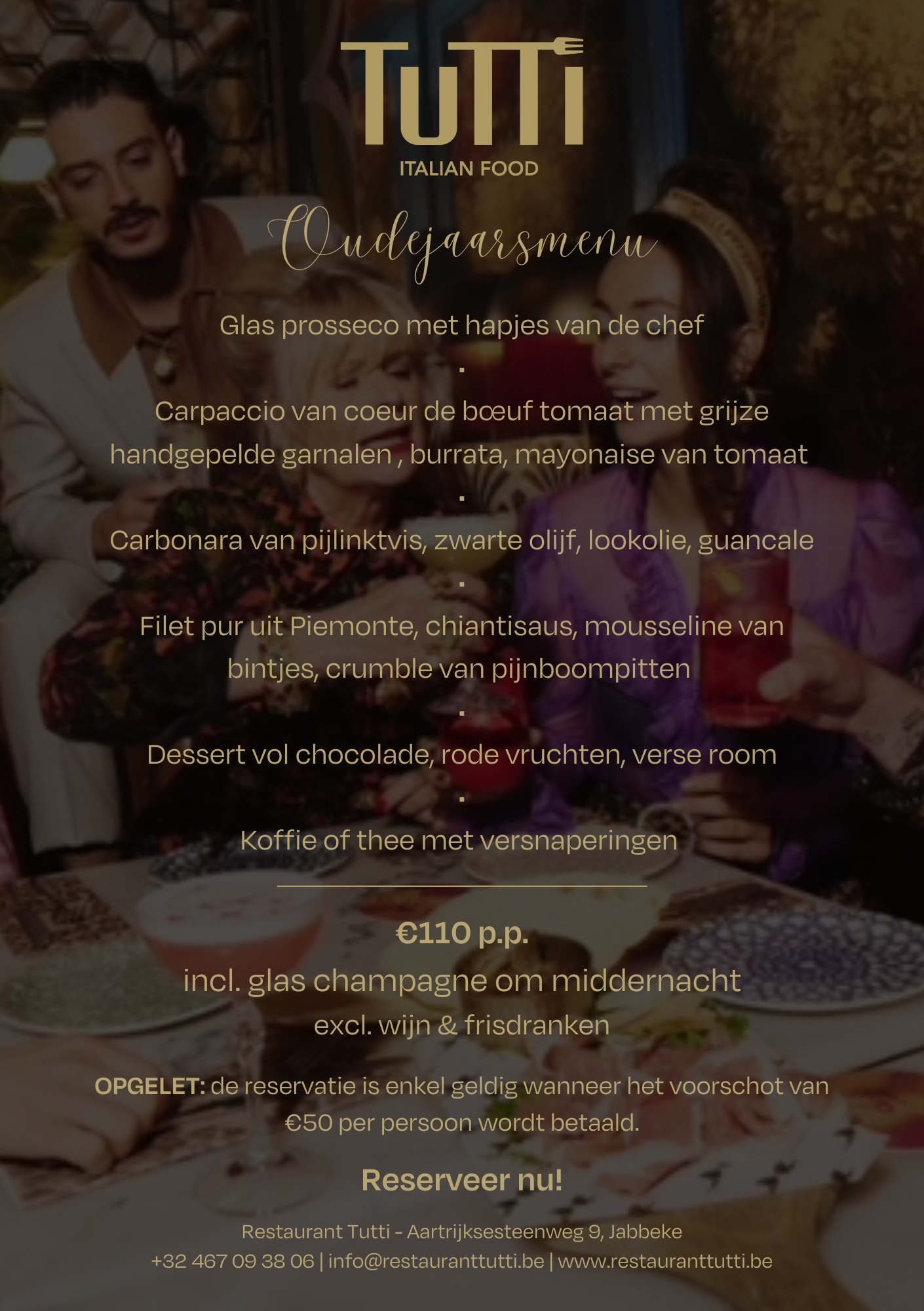 Oudejaarsmenu Tutti